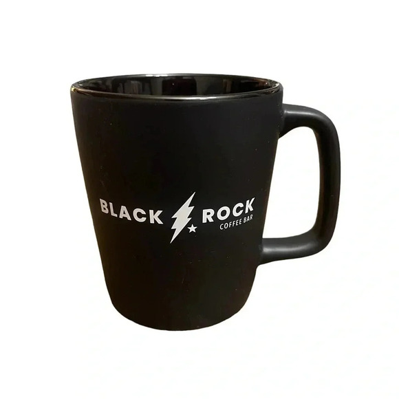 Black Rock Coffee Bar Texas Matte Black 10oz Coffee Mugs Set Of 2 - Picture 4 of 15